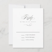 Modern Elegant Script Klassieke bruiloft RSVP Kaartje (Voorkant)