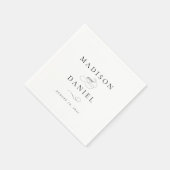 Modern Elegant Script Klassieke bruiloft Servet (Hoek)