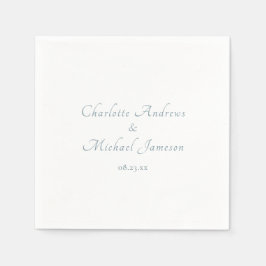 Modern Elegant Script Koppels Namen Trouwen Servet