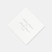 Modern Elegant Script Koppels Namen Trouwen Servet (Hoek)