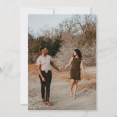 Modern Elegant Script Light Taupe Bruiloft Kaart (Achterkant)