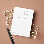 Modern Elegant Script Minimalist Plain Wedding Advieskaart<br><div class="desc">Deze elegante,  romantische advieskaarten zouden een geweldige aanvulling zijn op uw vrijgezellenfeest / trouwspullen! Pas de tekst eenvoudig aan door op de optie "personaliseren" te klikken.</div>