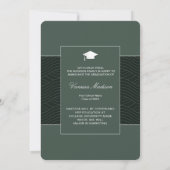 Modern | Elegant Script Mint Green 1 Photo Afstude Aankondiging (Achterkant)