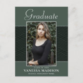 Modern | Elegant Script Mint Green 1 Photo Afstude Briefkaart (Voorkant)