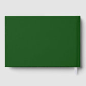 Modern Elegant Script Moss Green Wedding Gold Gastenboek (Achterkant)