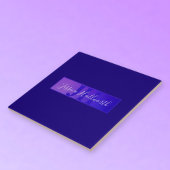 Modern Elegant Script Naam & Monogram Ombre Paarse Tegeltje