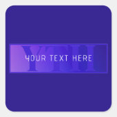 Modern Elegant Script Naam & Monogram Ombre Paarse Vierkante Sticker (Voorkant)
