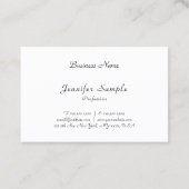 Modern Elegant Script Naam Professionele Sjabloon Visitekaartje (Achterkant)