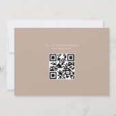 Modern Elegant Script Olive Wedding RSVP Kaart (Achterkant)