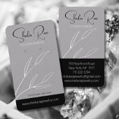 Modern Elegant Script Oorbel Display Kaart Houder Visitekaartje