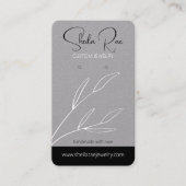 Modern Elegant Script Oorbel Display Kaart Houder Visitekaartje (Voorkant)