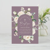 Modern elegant script ouderdom lavendeldoop kaart (Staand voorkant)