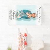 Modern Elegant Script Photo Afstuderen Spandoek (Insitu)