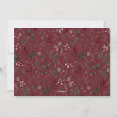 Modern Elegant Script Photo Collage Red Christmas Feestdagenkaart (Achterkant)