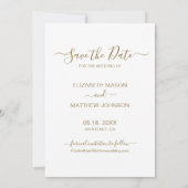 Modern Elegant Script Photo Collage Wedding Save T Save The Date (Achterkant)