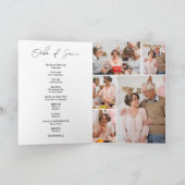 Modern Elegant Script Photo Folded Funeral Program Programma (Binnen)