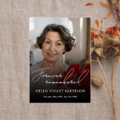 Modern Elegant Script Photo Funeral Welcome Sign Poster