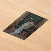 Modern Elegant Script Photo Wedding Acryl Uitnodigingen (Laagn)