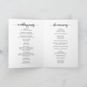Modern Elegant Script Photo Wedding Programma (Binnen)