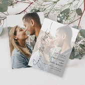 Modern Elegant Script Photo Wedding Save The Date