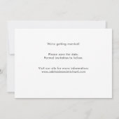 Modern Elegant Script Photo Wedding Save the Date (Achterkant)