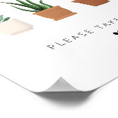 Modern Elegant Script Plant Favors Poster (Hoek)
