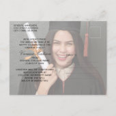 Modern | Elegant Script Platinum Grey 2 Foto Afstu Briefkaart (Achterkant)