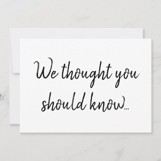 Modern Elegant Script Pregnancy Announge Aankondiging (Voorkant)