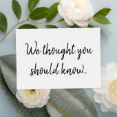 Modern Elegant Script Pregnancy Announge Aankondiging