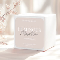 Modern Elegant Script Product Label Beige