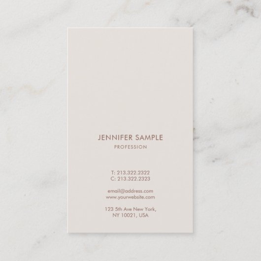 Modern Elegant Script Professional Eenvoudige Sjab Visitekaartje (Achterkant)