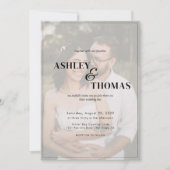 Modern Elegant Script QR Code Foto RSVP bruiloft Kaart (Voorkant)