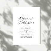 Modern Elegant Script Retirement Celebration Kaart