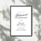 Modern Elegant Script Retirement Celebration Kaart