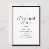 Modern Elegant Script Retirement Party  Kaart (Voorkant)