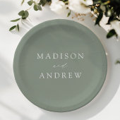 Modern Elegant Script Sage Green Wedding Papieren Bordje
