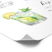 Modern Elegant Script Signature Drinken Cocktail Poster (Hoek)
