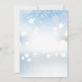 Modern Elegant Script Sneeuwvlokken Winter Bruilof Kaart (Achterkant)