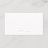 Modern Elegant Script Taupe Wedding Plaatskaartje (Voorkant)