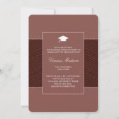 Modern | Elegant Script Terracotta 1 Photo Afstude Aankondiging (Achterkant)