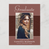 Modern | Elegant Script Terracotta 1 Photo Afstude Briefkaart (Voorkant)