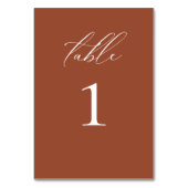 Modern Elegant Script Terracotta Kaart (Achterkant)