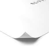 Modern Elegant Script Trouw Open Bar Bord Poster (Hoek)