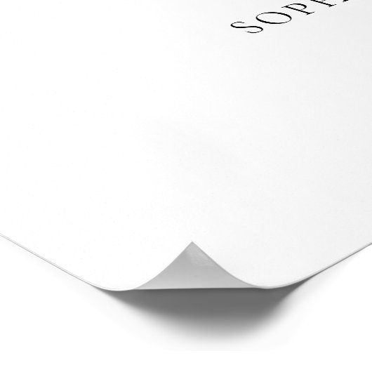 Modern Elegant Script Trouwen Open Bar Sign Poster (Hoek)