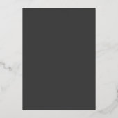 Modern Elegant Script Trouwkaart Zwart Goud Folie Uitnodiging (Achterkant)