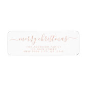 Modern Elegant Script Typografie Merry Kerstry Etiket (Voorkant)