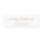 Modern Elegant Script Typografie Merry Kerstry Etiket (Voorkant)
