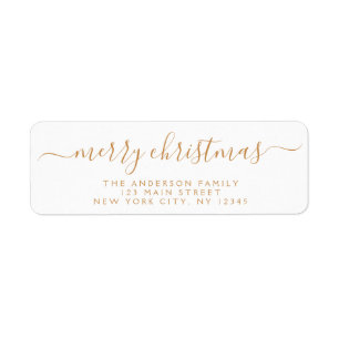 Modern Elegant Script Typografie Merry Kerstry Etiket