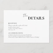 Modern Elegant Script Typography Wedding Informatiekaartje (Voorkant)