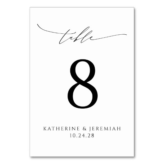 Modern Elegant Script Typography Wedding Kaart (Voorkant)